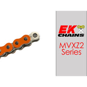 Ek Chains Drivetrain 120 / Orange EK 525-MVXZ2 Motorcycle Drive Chain (Specify Links and Color) Rivet Master Link