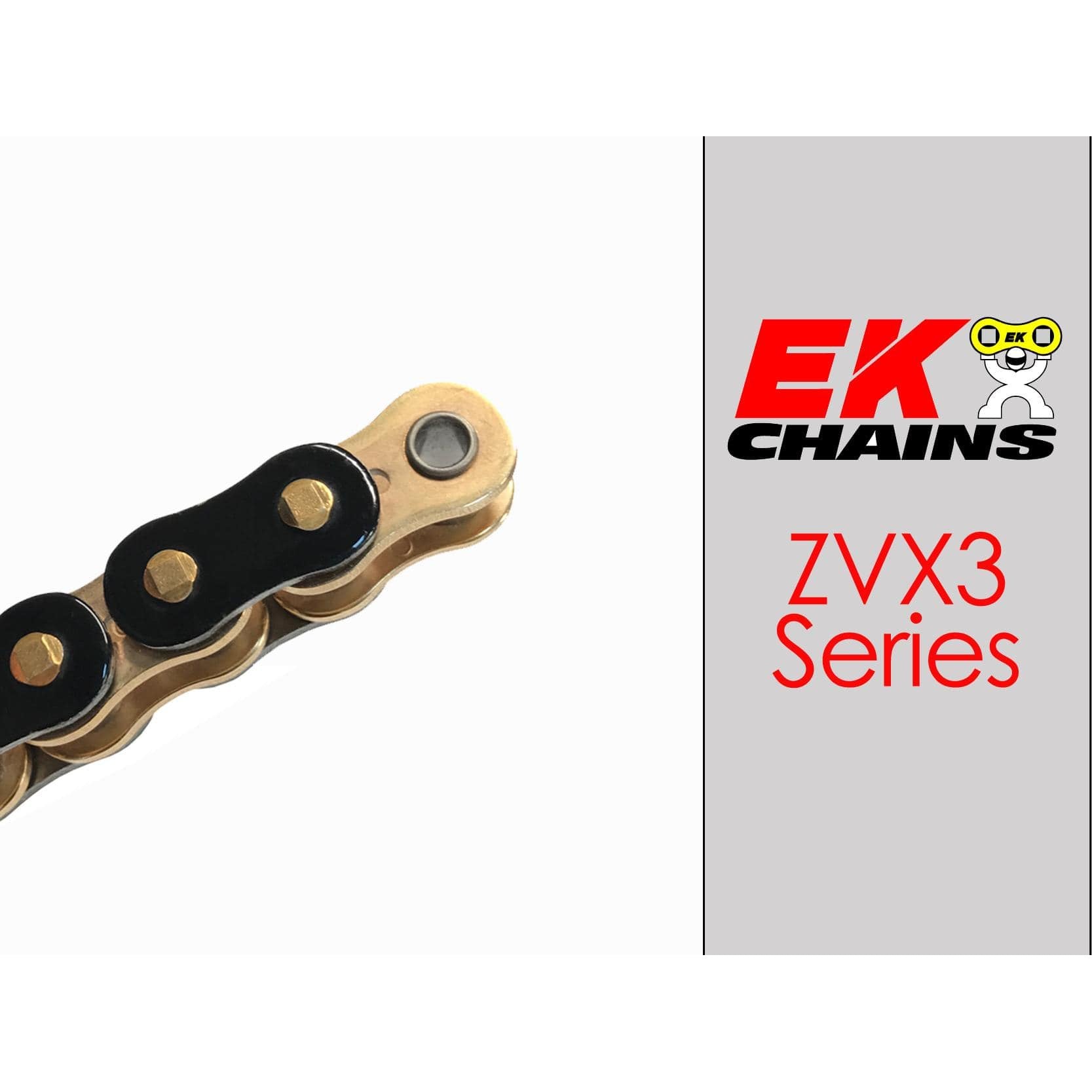 Ek Chains Drivetrain 150 / Black/Gold EK 530-ZVX3 Motorcycle Drive Chain (Specify Links and Color) Rivet Master Link