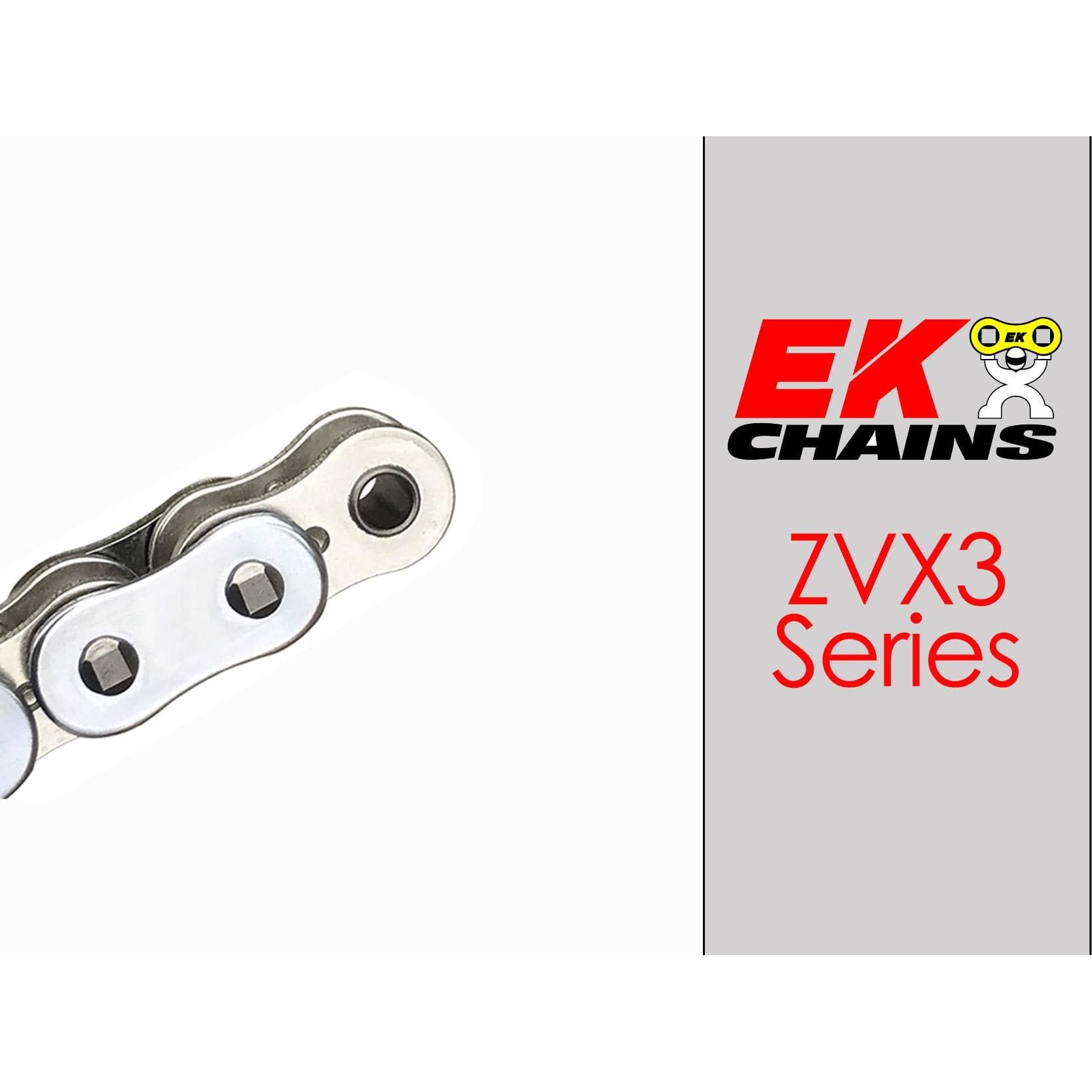 Ek Chains Drivetrain 150 / Chrome EK 530-ZVX3 Motorcycle Drive Chain (Specify Links and Color) Rivet Master Link