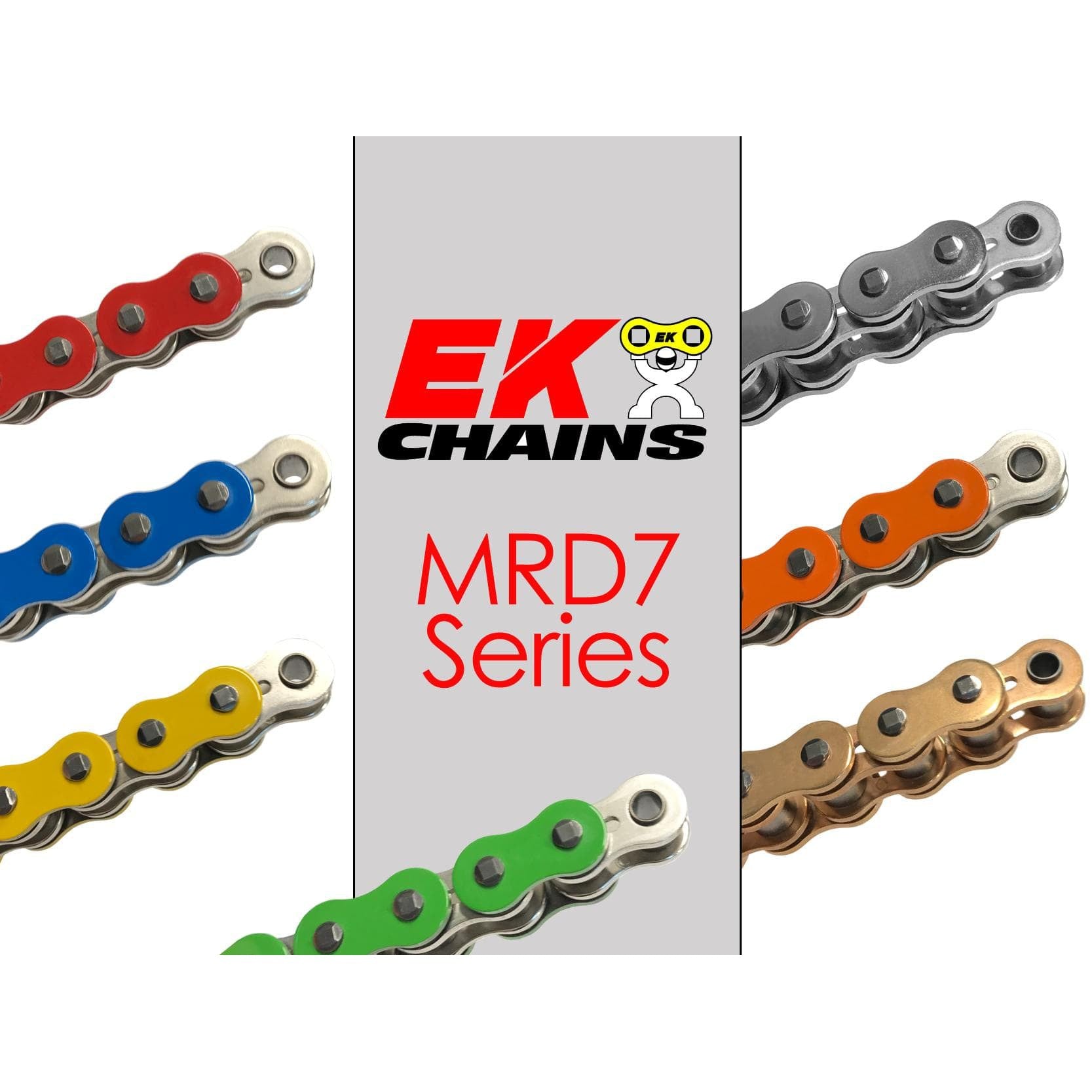 Ek Chains Drivetrain EK 520-MRD7 MX Drive Chain - 120 Links (Specify Color) Clip Master Link