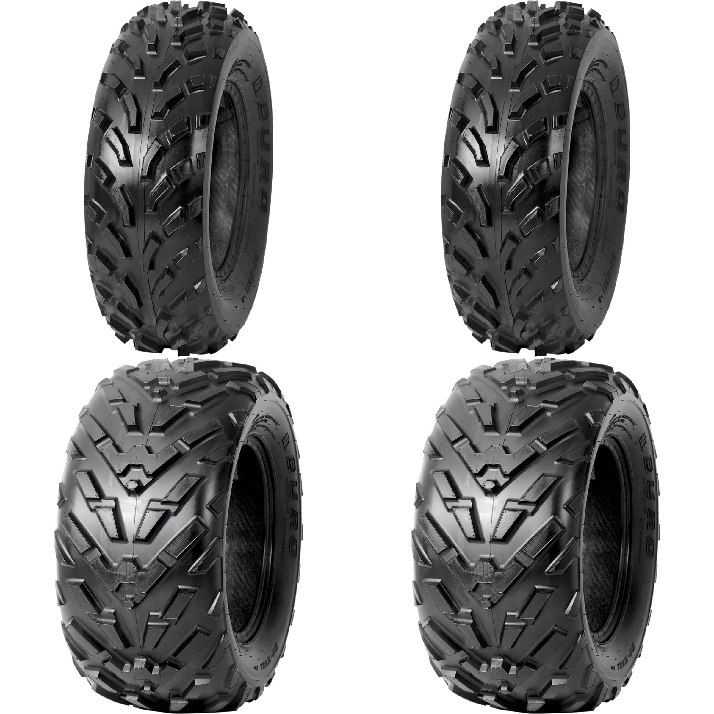 Set of 4 ATV DURO Tires (DI-K211 25x8-12 Front, DI-K721A 25x10-12 Rear)