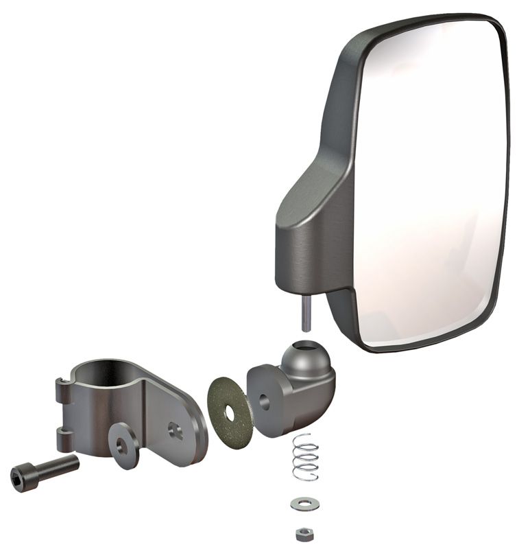 Seizmik UTV Side View ABS Mirrors For 1.5? Round Tube 56-18081