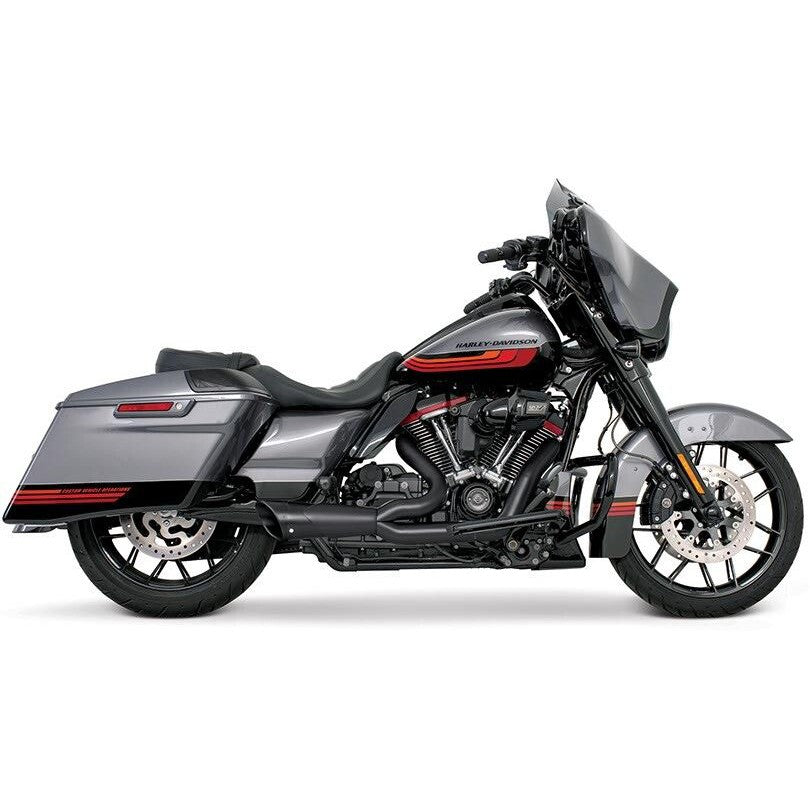 Freedom Performance Combat 2 Into 1 Shorty Exhaust Black With Pitch Black Tip HD00854