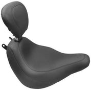 Mustang Wide Tripper Solo Smooth Seat With Backrest Black 79332