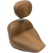 Mustang Solo Studded Seat With Backrest Brown 79526MV
