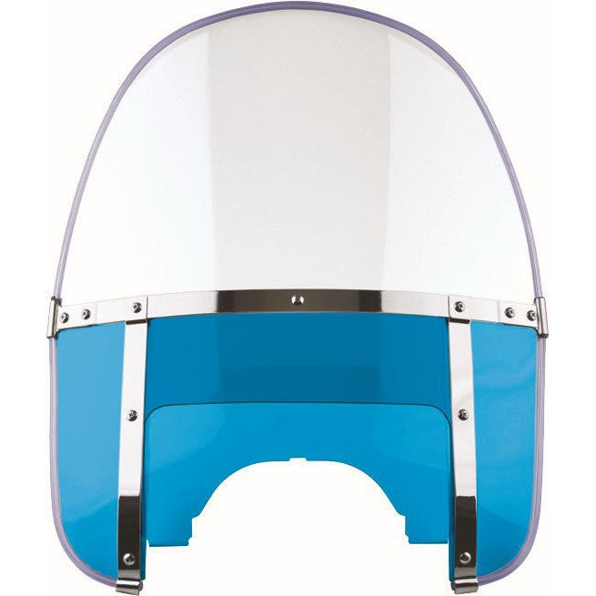 National Cycle Clear Beaded Heavy Duty Windshield, Blue With Black Mount Kit, Straight Forks