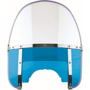 National Cycle Clear Beaded Heavy Duty Windshield, Blue With Mount Kit, Covered Forks