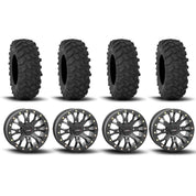 System 3 SB-4 Beadlock Matte Black 15" Wheels And XTR370 Tires [30x10-15]