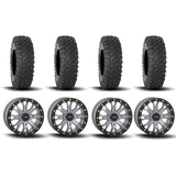 Rines System 3 SB-4 Beadlock gris cemento de 15" y neumáticos XC450 [35x10R-15]