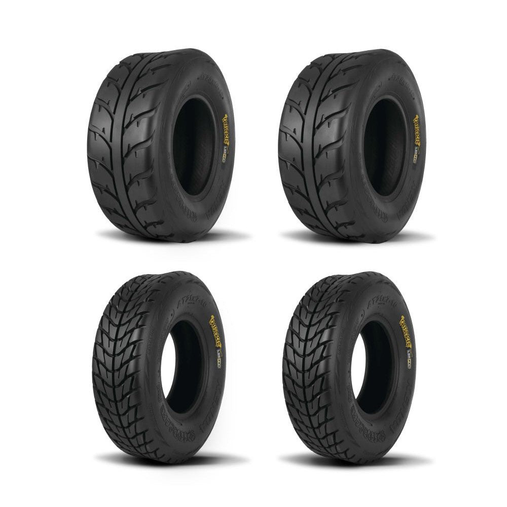 Kenda Set of Two K546/K547 Speed Racer Tires (4 Ply) [20x7-8] And Two (4 Ply) [21x10-8] Tires
