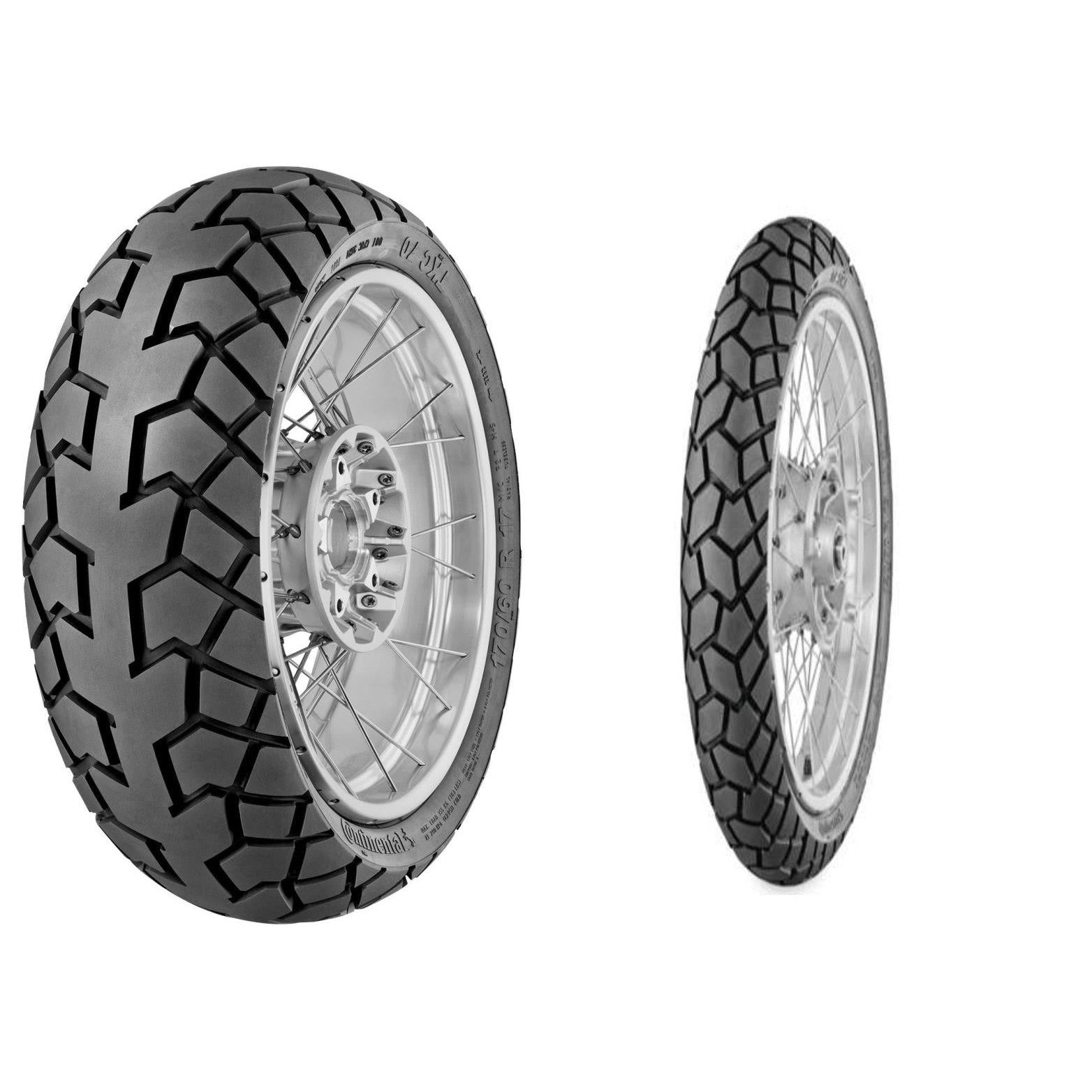 CONTINENTAL TKC70 Dual Sport Front & Rear Tire Set, 90/90-21 54T & 150/70R18 70T
