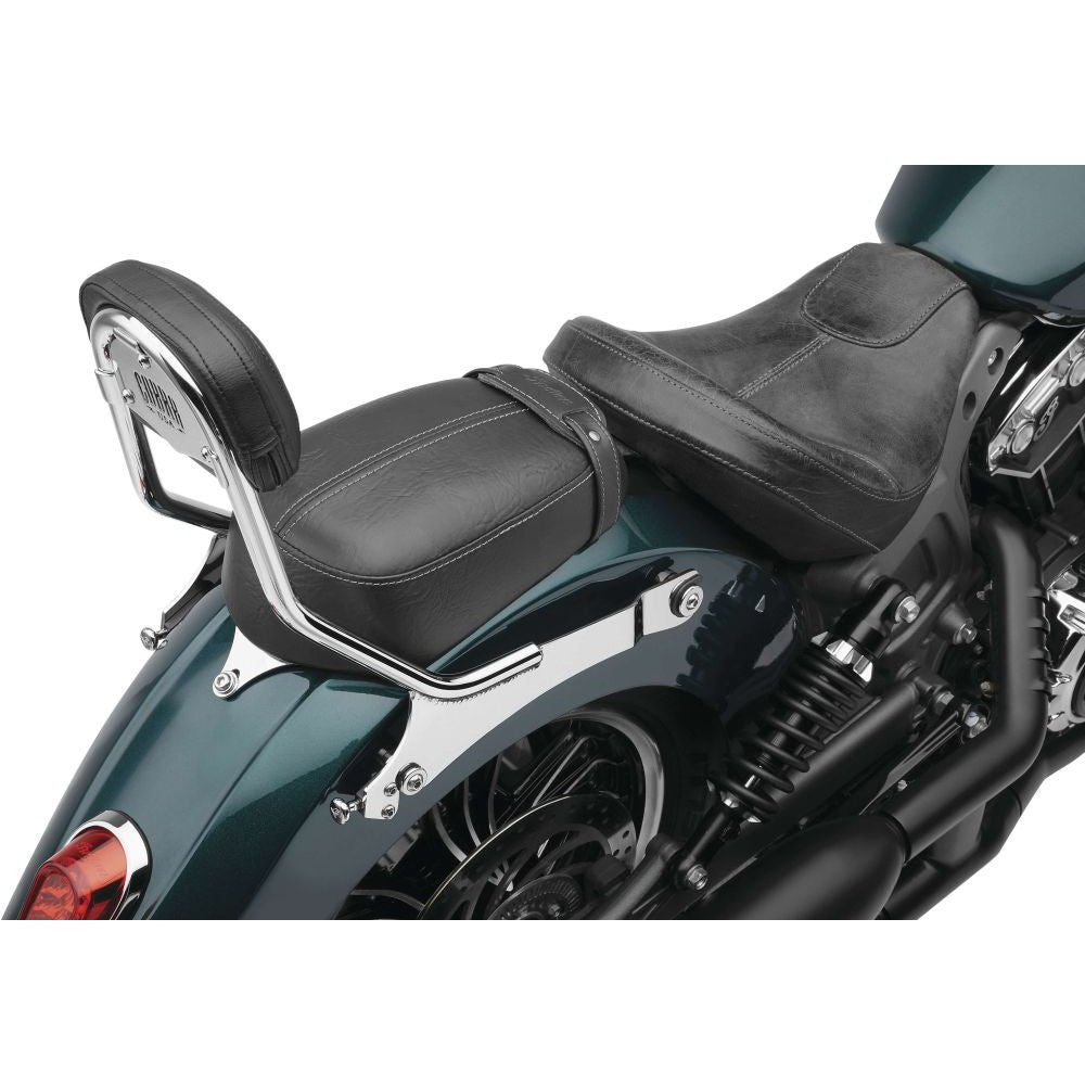 Cobra Detachable Backrest Short w/Pillion Pad Chrome - 502-2211