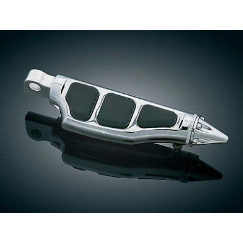 Kuryakyn Chrome Rubber Pointed Stiletto Footpeg Driver Cruise Pegs Pair Harley
