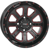 Rueda System 3 ST-4 de aluminio negro brillante/rojo 20x6,5 4/137 4+2,5 (+10 mm)