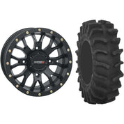 Set of 2 Mounted Wheel and Tire Kit Wheel: 20x6.5 4+2.5 4/137 Tire: 36x9-20 8 Ply