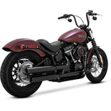 Escape deslizante Vance & Hines Eliminator 300 de 3 pulgadas, negro arrugado, con Fuelpak FP4