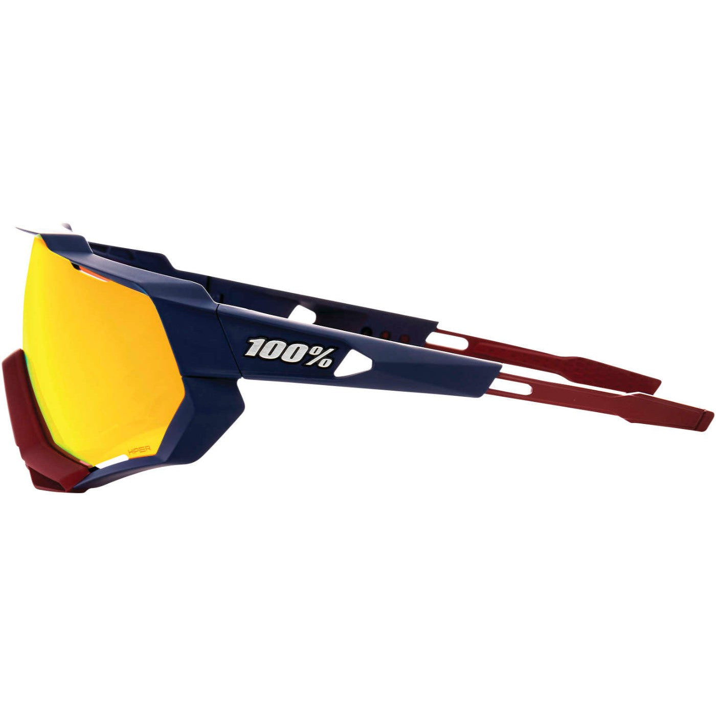 100% Speedtrap Sunglasses Soft Tact Flume with HiPer Red Mirror Lens - 61023-139-43