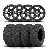 ITP SS212 12" Matte Black Wheels And Mud Lite II Tires [26x9-12]