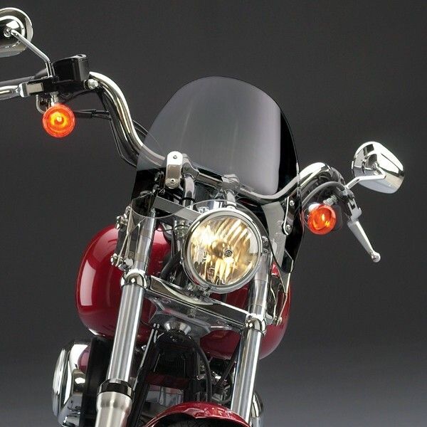 National Cycle Light Gray SwitchBlade Deflector Quick Release Windshield With Mount Kit, Straight Forks