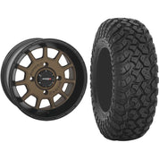 Set of 2 Mounted Wheel and Tire Kit Wheel: 15x7 5+2 4/137 Tire: 33x9.5-15 8 Ply