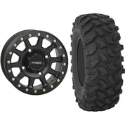 Set of 2 Mounted Wheel and Tire Kit Wheel: 14x7 5+2 4/110 Tire: 28x10-14 8 Ply