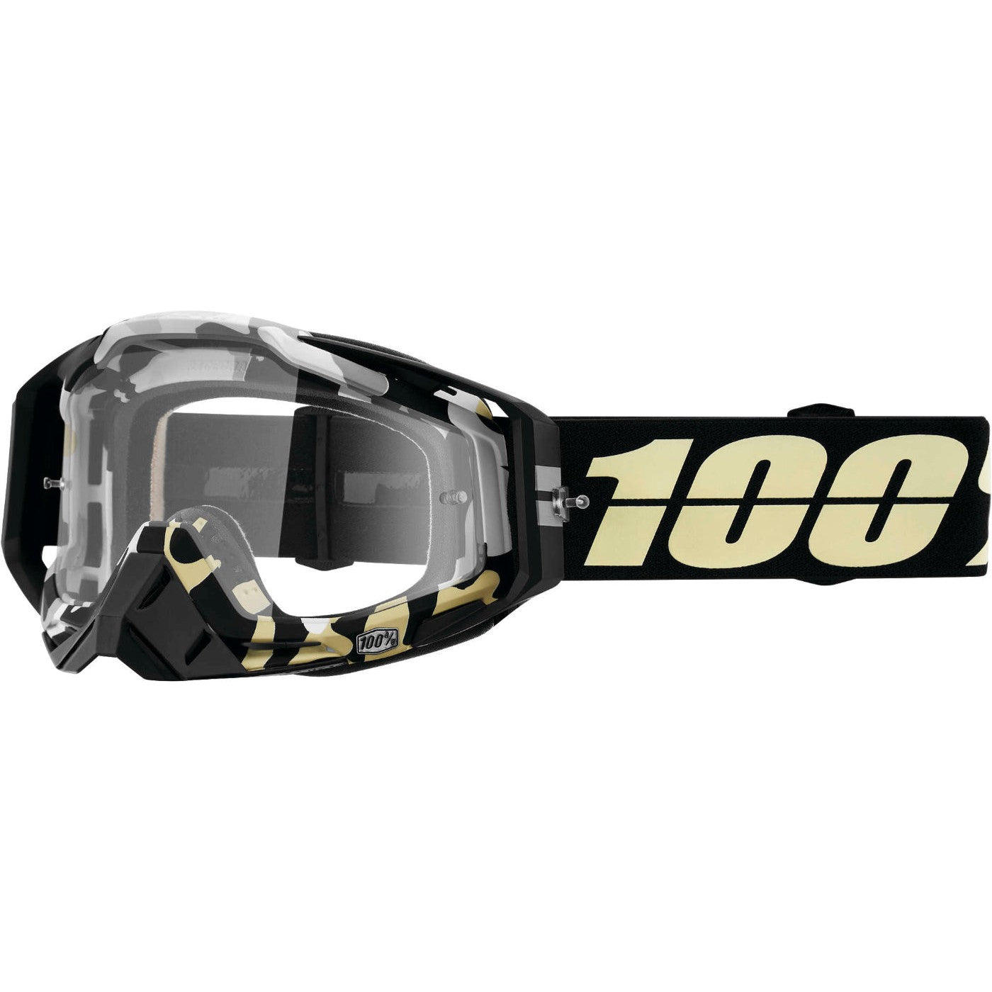 100% Gen1 Racecraft Goggles Ergoflash with Clear Lens - 50100-336-02