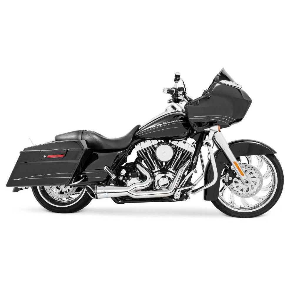 Freedom Performance Combat 2 Into 1 Shorty Exhaust Chrome With Black Tip HD00842