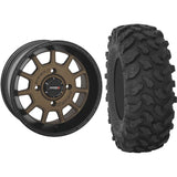 Set of 2 Mounted Wheel and Tire Kit Wheel: 15x7 5+2 4/156 Tire: 30x10-15 8 Ply