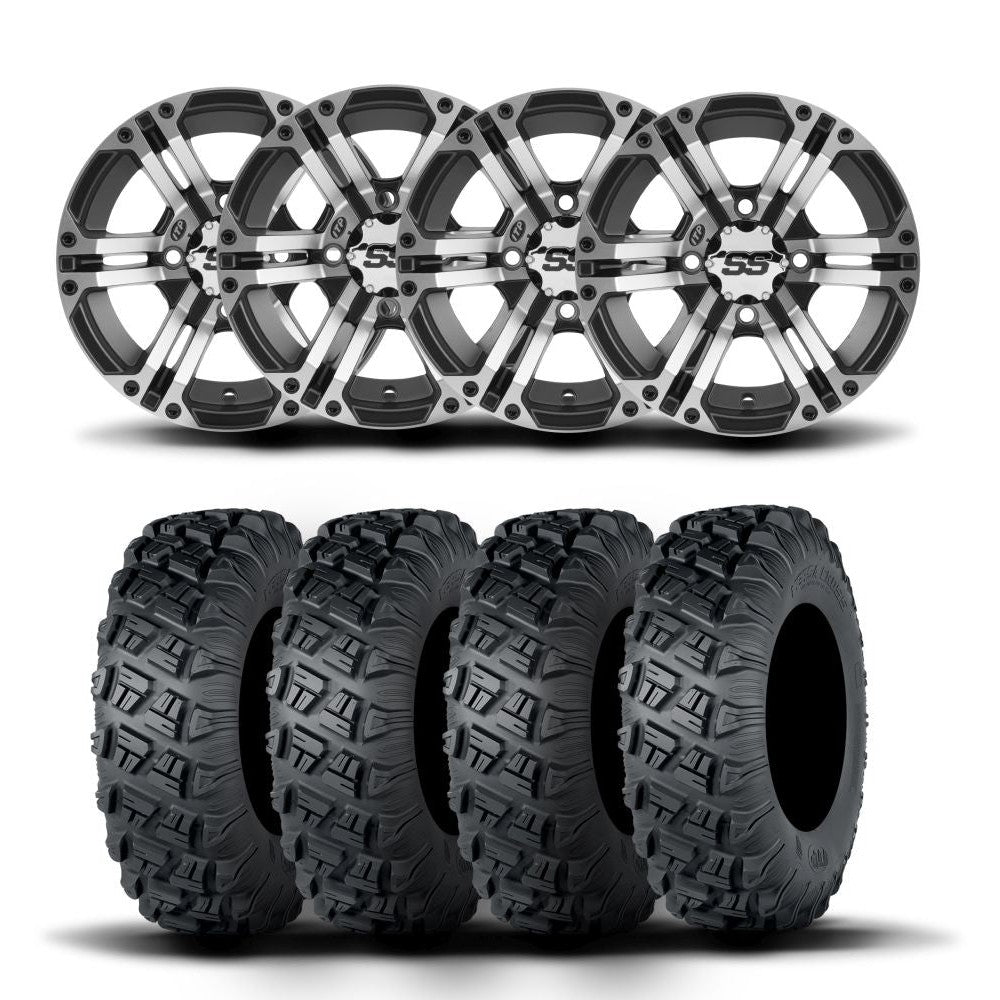 ITP SS212 14" Machined Black Wheels And Versa Cross XTR Tires [28x10-14]