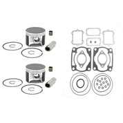 2 SPI Pistons, Bearings & Top End Gasket Kit Arctic Cat 600 Standard Bore 78mm