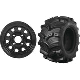 Set of 2 Mounted Wheel and Tire Kit Wheel: 12x7 4+3 4/156 Tire: 25x10-12 6 Ply
