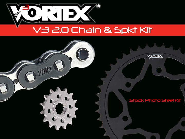 Vortex Black WSS 525SX3-114 Chain and Sprocket Kit 16-43 Tooth - CK5130