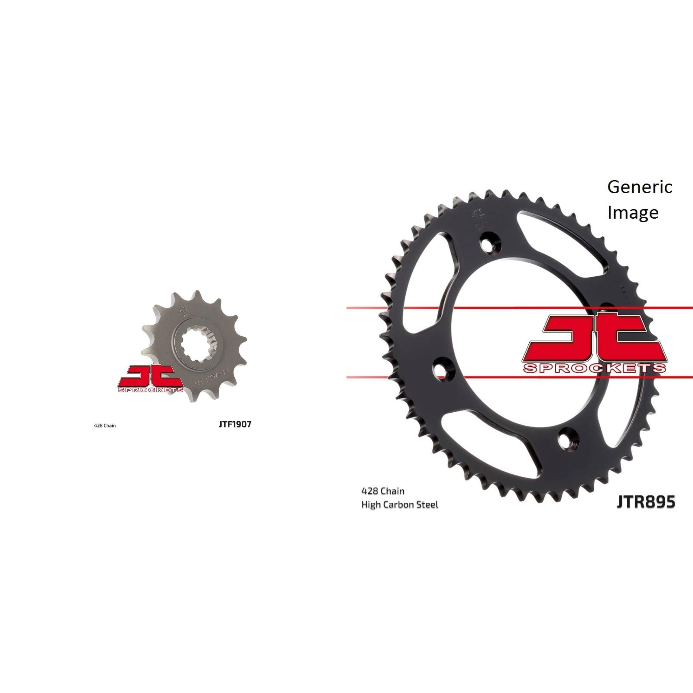 JT SPROCKETS Front and Rear Steel Sprocket Kit for OffRoad KTM 85XC 2008-2009
