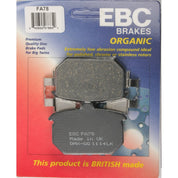 EBC 1 Pair FA Series Organic Replacement Brake Pads MPN FA78