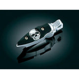 Par de estribos de crucero para conductor Kuryakyn Chrome Rubber Mini Dagger Skull para Harley