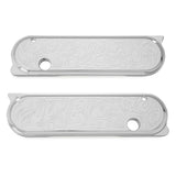 Harley FLHR Road King 95-13Engraved Saddlebag Latch Covers Chrome by Arlen Ness