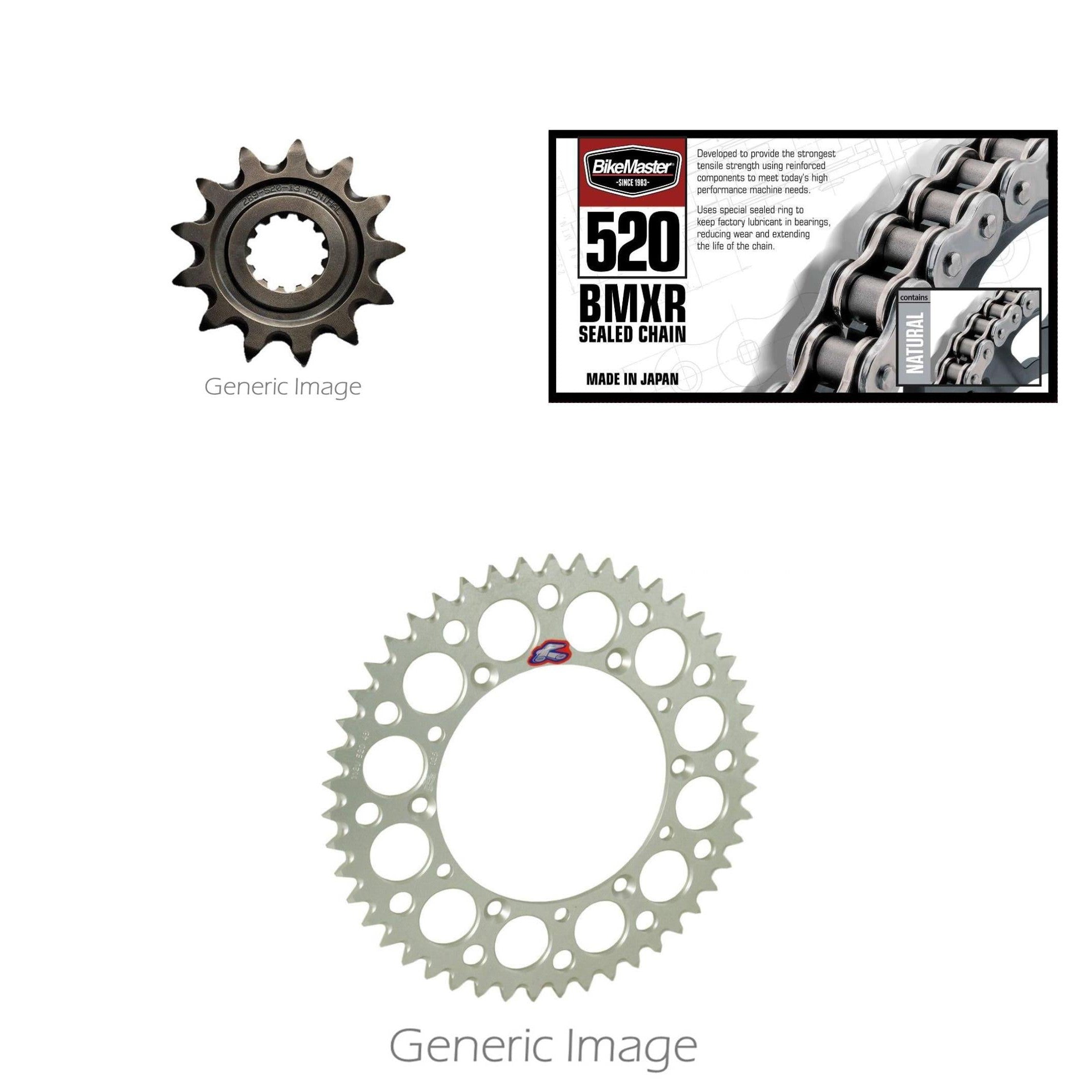 520 BMXR Chain, Front ST & Rear Alum Sprocket Kit KAWASAKI Ninja 650 2005-2016