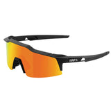 100% Speedcraft SL Sunglasses Soft Tact Black w/Red Multilayer HiPER Lens - 61002-100-43