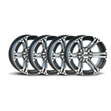 Juego de 4 ruedas para carrito de golf ITP mecanizadas de 12 x 7, 4/4 y 2+5