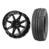 Set of 2 Mounted Wheel and Tire Kit Wheel: 14x7 5+2 4/137 Tire: 28x10-14 6 Ply