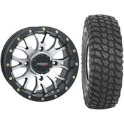 Set of 2 Mounted Wheel and Tire Kit Wheel: 18x7 4+3 4/156 Tire: 36x10-18 8 Ply