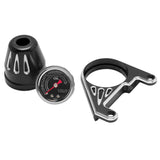 Arlen Ness 15-668 Black Deep Cut Oil Pressure Gauge Kit Harley Twin Cam 99-17