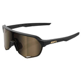 100% S2 Sunglasses Matte Black with Gold Lens - 61003-019-69
