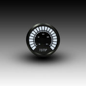 Intellitronix Water Temperature LED Analog Bargraph Gauge in Black Bezel - White