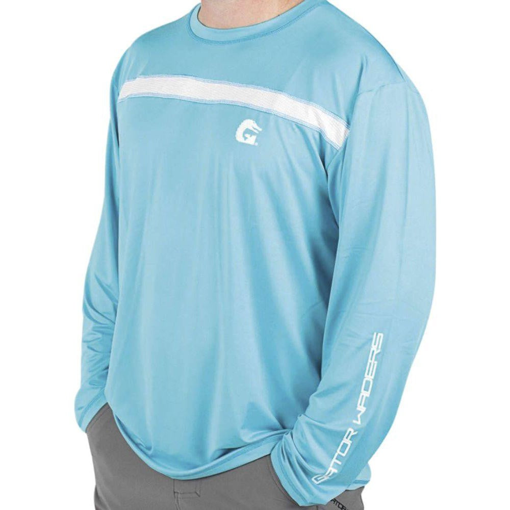  Sky Blue Gator Waders Performance Fishing Shirt