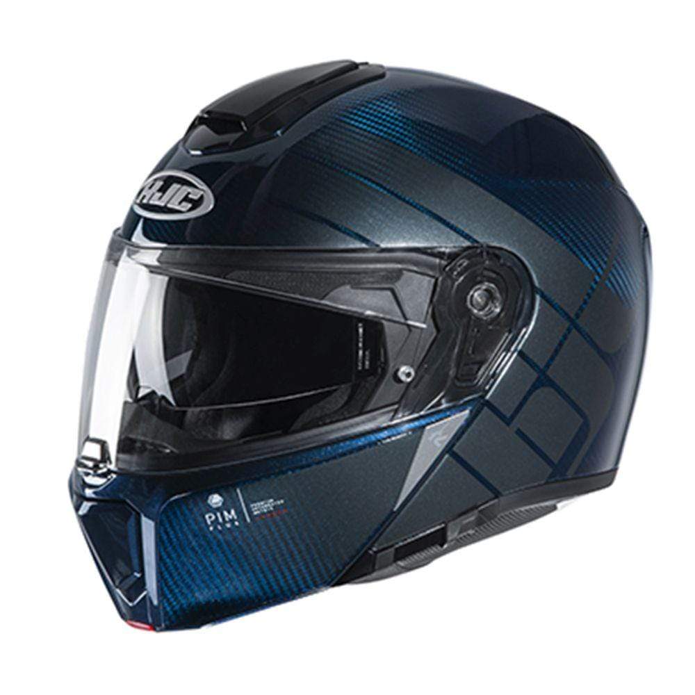 HJC Helmets 2XL / Black/Blue HJC RPHA90s Carbon Baliun Modular Street Helmet