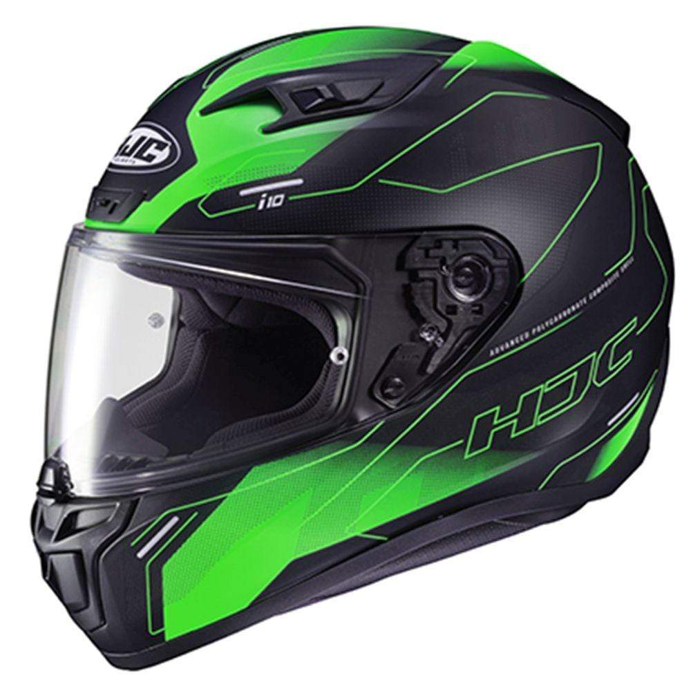 HJC Helmets 2XL / Black/Green HJC i10 Taze Full-Face Street Helmet