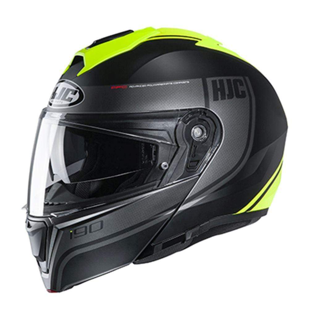 HJC Helmets 2XL / Hi-Viz Yellow/Black HJC i90 Davan Modular Street Helmet
