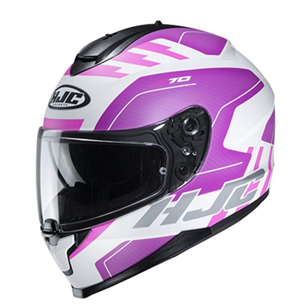 HJC Helmets LG / Black/Pink HJC C70 Koro Full-Face Street Helmet