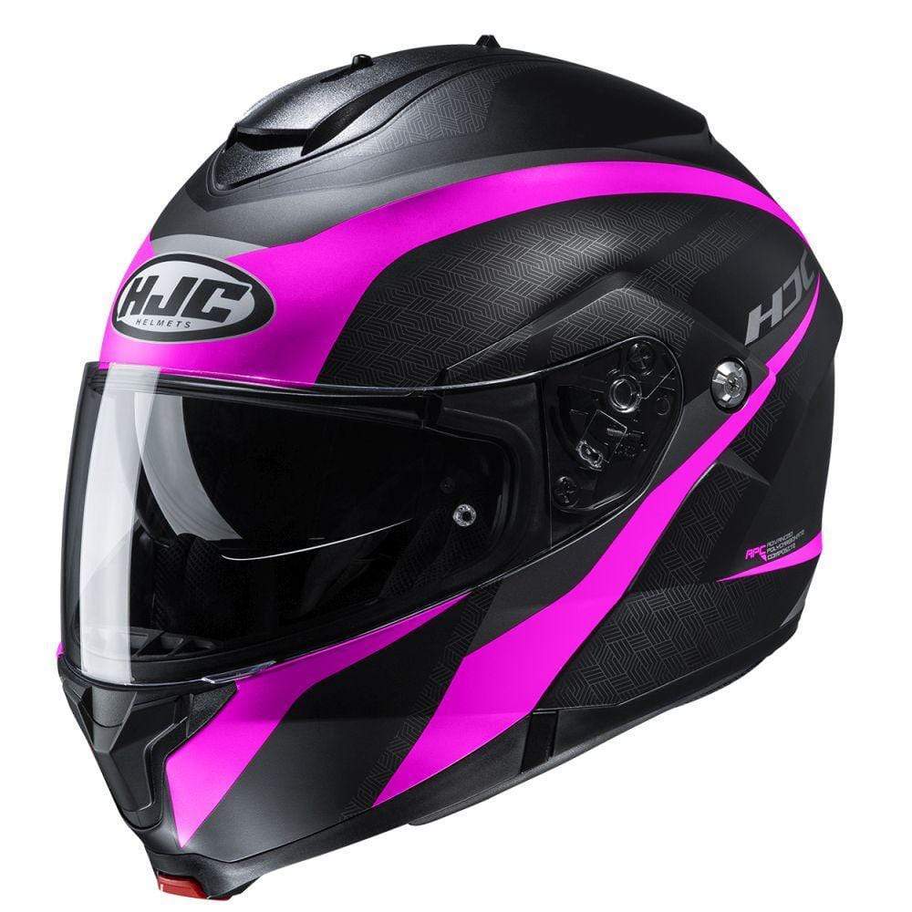 HJC Helmets LG / Black/Pink HJC C91 Taly Modular Street Helmet